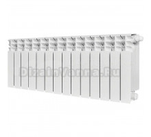 Радиатор биметаллический секционный Stout Titan Ventil 350 14 секций, нижнее правое подключение, белый RAL 9016
