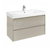 Тумба под раковину без столешницы Roca Ona 100 подвесная, серая матовая