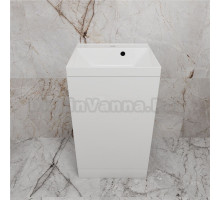 Тумба с раковиной Style Line Моно 50 напольная, белый глянец, раковина Asti 50 белая