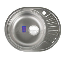 Мойка кухонная Владикс L-457L чаша левая, с сифоном, хром