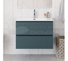 Тумба с раковиной BelBagno Uno 90 подвесная, 2 ящика, матовая голубая