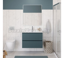 Мебель для ванной комнаты BelBagno Uno 90 подвесная, 2 ящика, матовая голубая