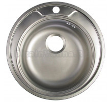 Мойка кухонная Владикс L-251 с сифоном, хром