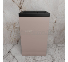 Тумба с раковиной Style Line Моно 50 напольная, санд пудровый, раковина Asti 50 антрацит