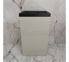 Тумба с раковиной Style Line Моно 50 напольная, санд серая галька, раковина Asti 50 антрацит