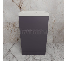 Тумба с раковиной Style Line Моно 50 напольная, графит нубук, раковина Asti 50 жасмин