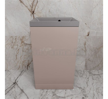 Тумба с раковиной Style Line Моно 50 напольная, санд пудровый, раковина Asti 50 серый шелк