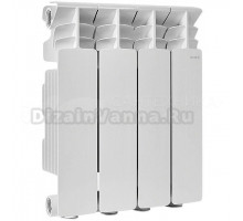 Радиатор алюминиевый секционный Stout Gamma 350 4 секции, боковое проходное подключение, белый RAL 9010