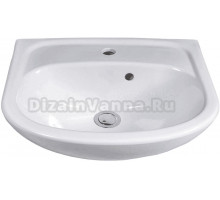 Мебельная раковина DIWO Дмитров 46 накладная, белая, полукруглая, фарфор
