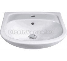 Мебельная раковина DIWO Дмитров 51 накладная, белая, полукруглая, фарфор