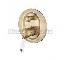 Встраиваемый смеситель для душа и ванны Caprigo Adria Uno 02-551-vot бронза