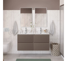 Мебель для ванной комнаты BelBagno Uno 120 подвесная, 4 ящика, матовая бежевая