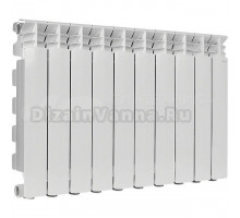 Радиатор алюминиевый секционный Stout Gamma 500 10 секций, боковое проходное подключение, белый RAL 9010
