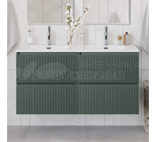 Тумба с раковиной BelBagno Uno 120 подвесная, 4 ящика, матовая еловая