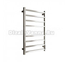 Полотенцесушитель электрический Stout Forte quadro SHQ-F1QQ-008050 80x50 см, подключение справа, скрытое подключение справа, полированный хром, лесенка