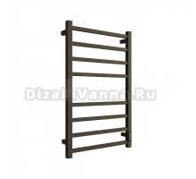 Полотенцесушитель электрический Stout Forte quadro SHQ-F2QQ-008050 80x50 см, подключение справа, матовый черный, лесенка