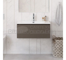 Тумба под раковину без столешницы BelBagno Uno 80 подвесная, 1 ящик, матовая бежевая