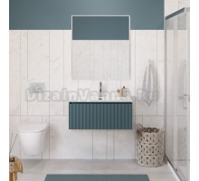 Мебель для ванной комнаты BelBagno Uno 80 подвесная, 1 ящик, матовая голубая