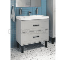 Тумба с раковиной STWORKI Хадстен 80 напольная, серая