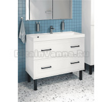 Тумба с раковиной STWORKI Хадстен 100 напольная, белая