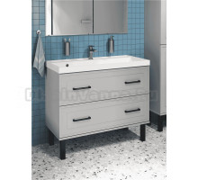 Тумба с раковиной STWORKI Хадстен 100 напольная, серая