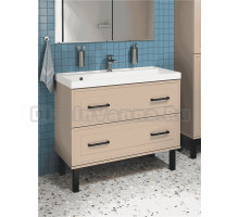 Тумба с раковиной STWORKI Хадстен 100 напольная, латте