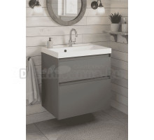 Тумба с раковиной STWORKI Родос 60 подвесная, графит