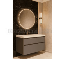 Тумба с раковиной STWORKI Родос 100 подвесная, графит