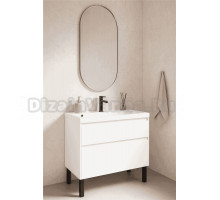 Тумба с раковиной STWORKI Родос 80 напольная, белая