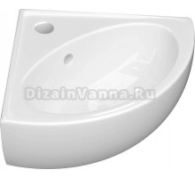 Раковина подвесная Керамин Лаго 4810531138464 CDB00023611 45 глянцевая белая, квадратная, угловая