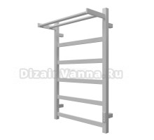Полотенцесушитель электрический Larusso НЕО с полкой П5 80x55 см, скрытое подключение справа, слева, матовый белый, лесенка, из стали, с полкой