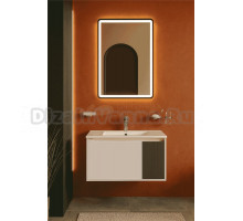 Тумба под раковину без столешницы STWORKI Мурманск 70 подвесная, белая, антрацит