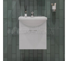 Тумба с раковиной Orange Лайт 50 подвесная, белый глянец