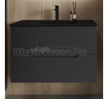 Тумба с раковиной Orange Line Li-80Tug+BLRA 80 графит матовый