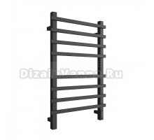 Полотенцесушитель электрический Stout Techno quadro SHQ-T2QQ-008050 80x50 см, подключение справа, матовый черный, лесенка