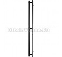 Полотенцесушитель электрический Stout Rock round SHQ-R2R0-012008 120x10 см, подключение справа, матовый черный, I-образный