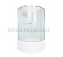 Душевая кабина DTO D10 100х100, высокий поддон, профиль хром, стекло матовое