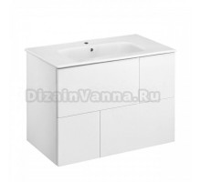 Тумба с раковиной Roca Luna 80 матовая белая