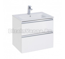 Тумба с раковиной Roca The Gap 60 2 ящика, белый глянец, раковина 3279A8000