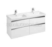 Тумба с раковиной Roca The Gap 120 4 ящика, белый глянец