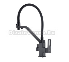 Смеситель для кухни 35k G4317-6 GAPPO с вых. для питьевого фильтра, гибкий излив ЧЕРНЫЙ