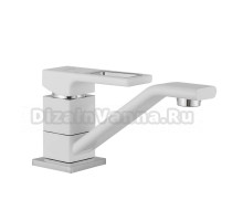 Смеситель для кухни 35k G4517-8 GAPPO длинный пов. излив, п/гайку, БЕЛЫЙ-хром