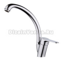 Смеситель для кухни 35к G4136 GAPPO высокий пов. излив, п/гайку, ХРОМ