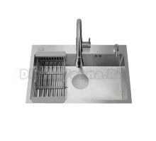 Мойка кухонная Ceruttispa 11257 nano embos, матовый хром