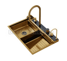 Многофункциональная мойка для кухни Ceruttispa 11109 nano gold, золото