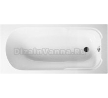 Акриловая ванна VitrA Queen 150x70 см, пристенная, белая, на ножках