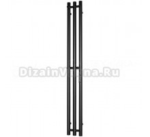 Полотенцесушитель электрический Stout Rock round SHQ-R2R0-012012 120x10 см, подключение справа, матовый черный, I-образный