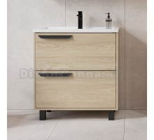 Тумба с раковиной VIANT Кельн 80 напольная, светлое дерево