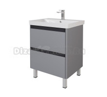 Тумба с раковиной Dreja Luxury Plus 80 серый базальт