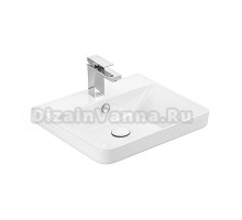 Мебельная раковина Dreja Luxury 50 накладная, глянцевая белая, прямоугольная
